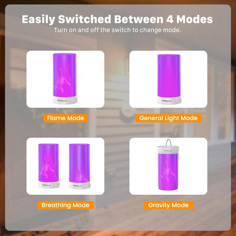 Hompavo Store 【Upgraded】 LED Flame Lights with Remote & Timer, Waterproof 4-Mode Rechargeable Battery Operated Flameless Candles, Pillar Flickering Lanterns for Room Patio Wedding Halloween Home Decor - Image 4